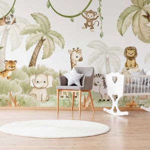 Image de Papier peint baby safari papier peint