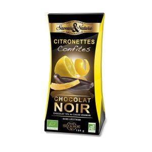 Image de Saveurs & nature Citronnettes confites Chocolat noir 70% - 125g