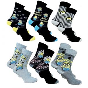 Chaussettes Homme Moi,Moche Et Méchant En Coton -Assortiment Modèles Photos Selon Arrivages- Pack De 3 Paires