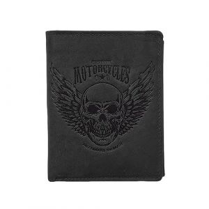 Portefeuille t&ecirc;te de mort Cuir