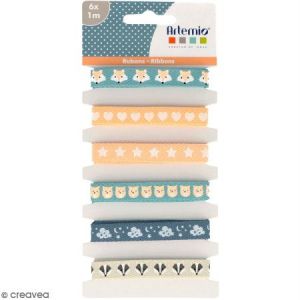 Image de Artémio Rubans - Animaux mignons - 1 cm x 1 m - 6 pcs