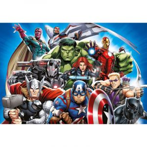 Poster intissé - disney marvel -les avengers -10 personnages - 160 cm x 110 cm