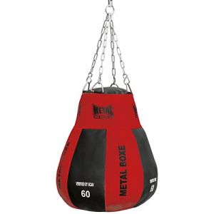 Metal Boxe MB313V Poire de Vitesse Mixte Adulte, Noir/Rouge