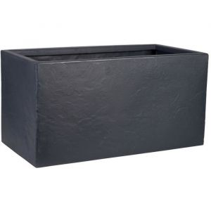 Strata Pot de fleur - Riven trough - &Oslash; 38.5cm x 17.5cm H x 46.5cm L - Couleur graphite