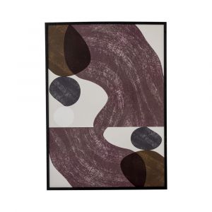 Bloomingville Illustration avec cadre en pin noir 52x72