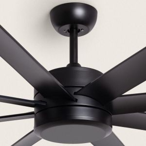 Ventilateur de Plafond Silencieux Hidra Noir 157cm Motor dc Sans lumière, Télécommande, Wifi: False