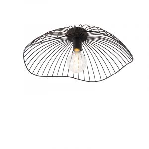 Qazqa Plafonnier Design noir 50 cm - Pua Design Luminaire interieur Rond