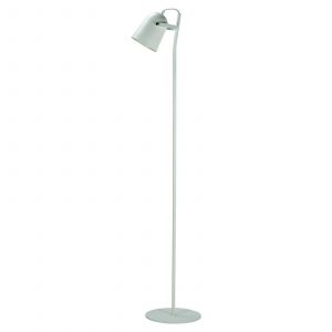 Oslo Lampadaire en m&eacute;tal blanc mat, h 135 cm d 11,5 cm