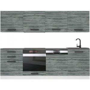 Belini - Cuisine Equipee Complete Alice Muebles de Cuisine Complets - 240 cm. Cuisine Complete avec Plan de Travail, chêne Glamour