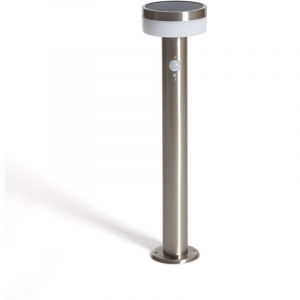 Balise Ext&eacute;rieure sur Pied Solaire led 50cm Aluminium Ashier Argent