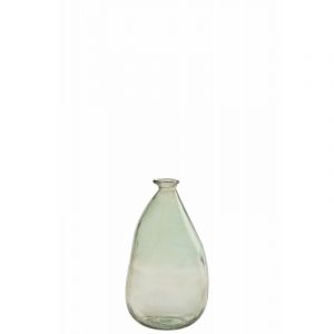 Vase Rond Design en Verre "Laura" 33cm Vert Prix