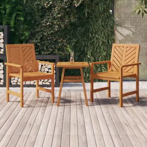 VidaXL Ensemble de salon de jardin 3 pcs bois d'acacia solide 362230