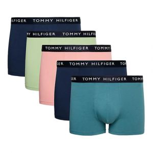 Tommy Hilfiger Boxer Homme Lot de 5 Slip Homme Sous-Vêtement, Multicolore (Navy/Nantucket/Pink/Navy/Green), S
