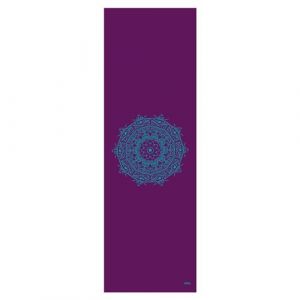 Tapis de yoga design MANDALA, T Leela Collection aubergine, Mandala: turquoise