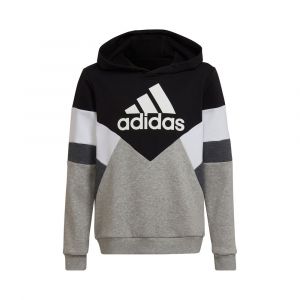 Adidas Sweat-shirt à capuche Colorblock Fleece Noir, pointure 128 cm - Noir - Taille 128 cm