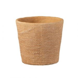 Image de Lana Deco Cac pot avec motifs bistro en ciment naturel 17x17x16 cm Naturel