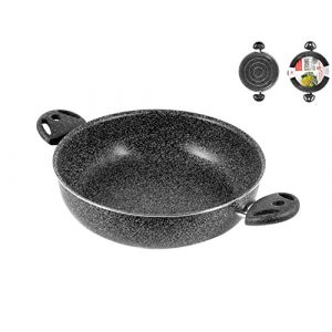 Home 2-Handle Saucepan with Stone Non-Stick Coating, Charcoal Colour, 20 cm