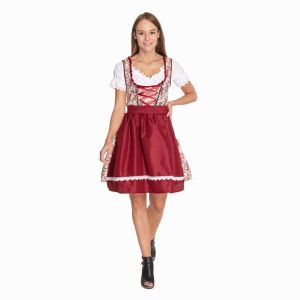 Dirndl Femmes Costume Oktoberfest MIESEPETER bordeaux