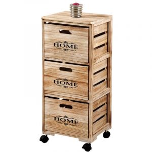 KESPER Tag&egrave;re mobile avec tiroirs, organisateur de cuisine sur roulettes.