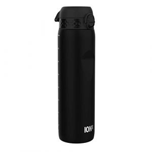 Image de Ion8 Bouteille d'eau anti-fuite de 1 litre, sans BPA, noir, 1000 ml