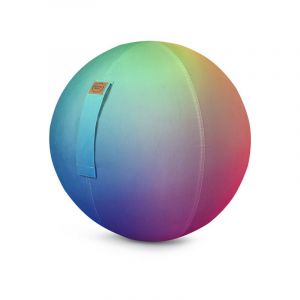 Balle d'assise arc-en-ciel avec poignée polyester D65