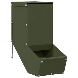 VidaXL Distributeur Pour Lapins Vert Olive 17.5 X 26 X 28.5 Cm