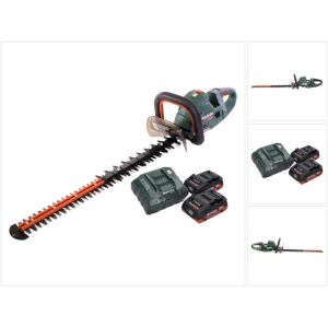 Metabo HS 18 LTX BL 65 Taille-haie sans fil 18 V 60 cm brushless + 2x Batteries 4,0 Ah + Chargeur