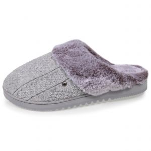 Isotoner Chaussons Mules ultra confortables, bordure en fausse fourrure