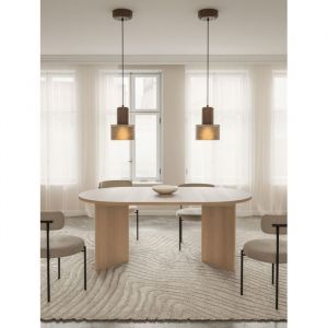 Selsey OVO &ndash; Table &agrave; manger extensible, ronde, 110&ndash;190 x 110 cm, Aspect ch&ecirc;ne Lindberg