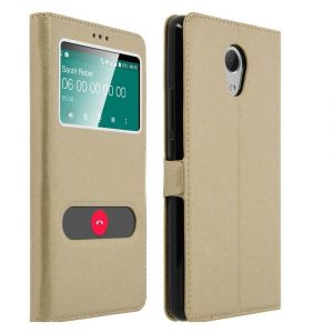 Image de Ipomcase Coque Etui Décrochage Appel WIKO ROBBY Or