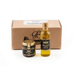 La Rustichella - Pâte de truffe blanche 90g & Huile de truffe blanche 100ml, Vegan, Sans Gluten, Sans cholestérol - Délices Italiens