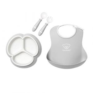 BabyBjörn Ensemble repas, 4 pièces - Gris