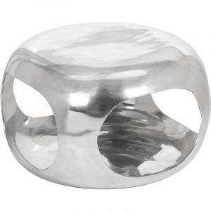 VidaXL Table basse aluminium 50x50x30 cm argenté