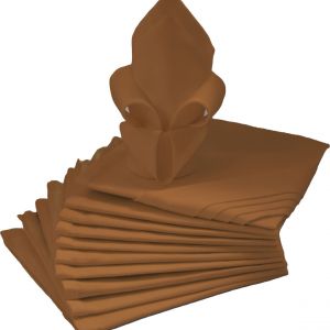 Calitex Lot de 12 Serviettes de Table UNICARAMELLOT 44x44