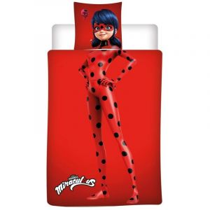 Nickelodeon Housse de couette Miraculous 140 x 200 cm rouge
