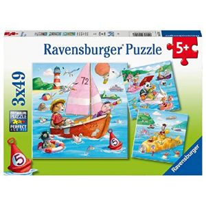 Ravensburger Tiere Bateau-3 x 49 pi&egrave;ces, 05720, Blanc