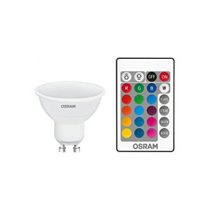 Osram Lot de 4 ampoules LED Retrofit RGBW à télécommande, culot E27, blanc froid, 4000 K, 7 W, équivalent à 60 W, équivalent à 60 W, opaque, opaque, opaque, opaque, taille unique