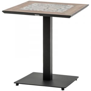 Hesperide Table de jardin bistro Lambada c&eacute;ramique & graphite 2 places en acier et c&eacute;ramique