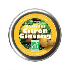 Image de Aromandise Pastilles au citron et ginseng 45g