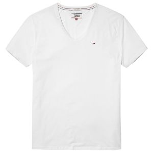 Tommy Jeans Homme Original Jersey T-Shirt Manches Courtes Blanc (Classic White 100) X-Small