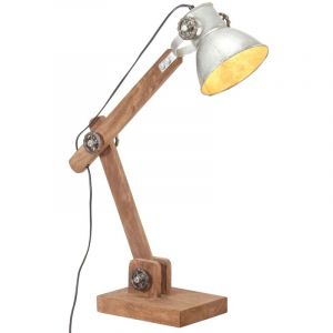 VidaXL Lampe de bureau industrielle Argent&eacute; Rond 58x18x90 cm E27