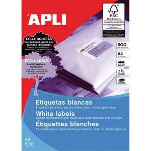 APLI Boîte de 2400 étiquettes laser 38 x 21