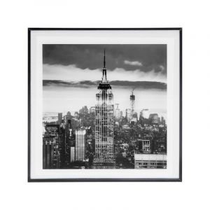 Image de Cadre en Verre "New York" 28x28cm Noir Prix