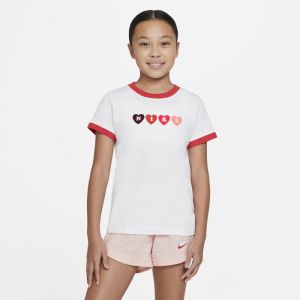 Nike T-Shirts Ringer Love - White / Chile Red - Taille M