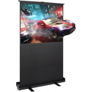 Todeco Ecran de Projection Portable 60 Pouces, Ecran de Projection sur Pied, 121 x 91 cm, 4:3 Full hd 3D