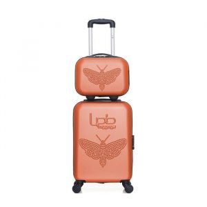 LPB - Valise Cabine 4 roues simples & Vanity Francette-H 50 cm/30 cm rouge brique