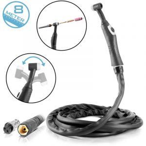 Torche de soudage tig WP-26 Ensemble de flexibles de 8 m pour poste à souder jusqu'à 200A Stahlwerk