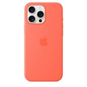 Apple Coque en silicone avec MagSafe pour iPhone 16 Pro Max - Tangerine