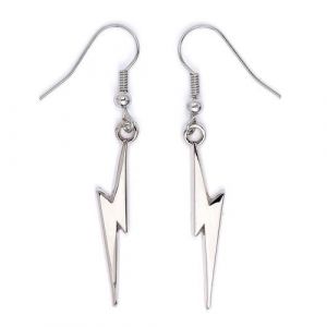 Image de Harry Potter Boucles d'oreille Lightning Bolt (plaque argent)