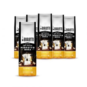 Bialetti Perfetto Moka Café Moulu Arôme/Saveur Vanille 1,5 kg, Lot de 6